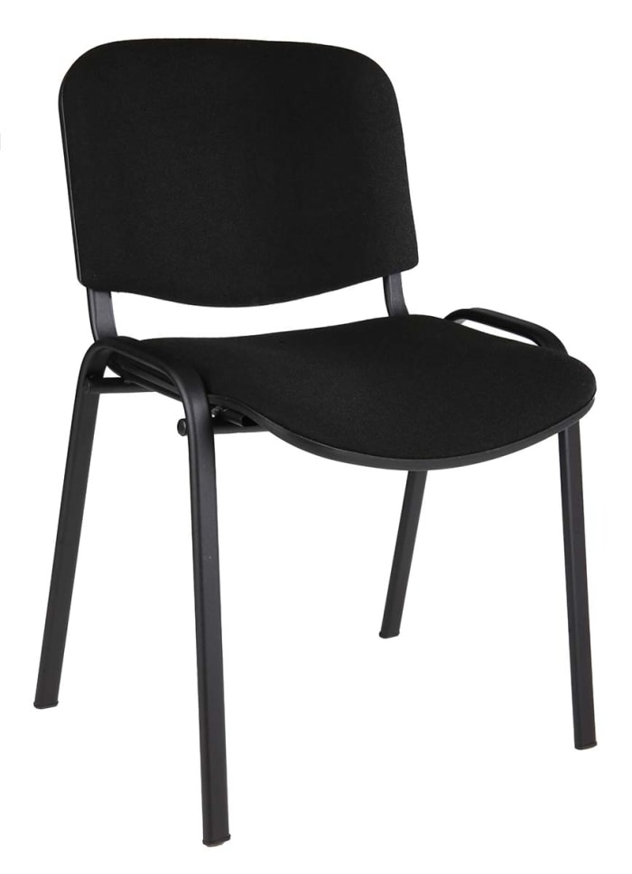 RS PRO Black Fabric Stacking Chair