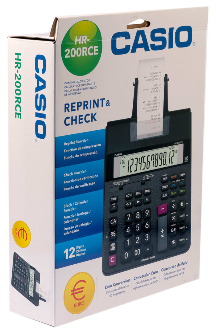 HR 200RCE Casio Casio Battery Mains Powered Printing