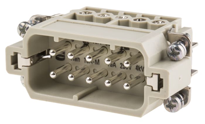 Embout de connecteur HARTING série Han A, 10 contacts , 16A, Mâle