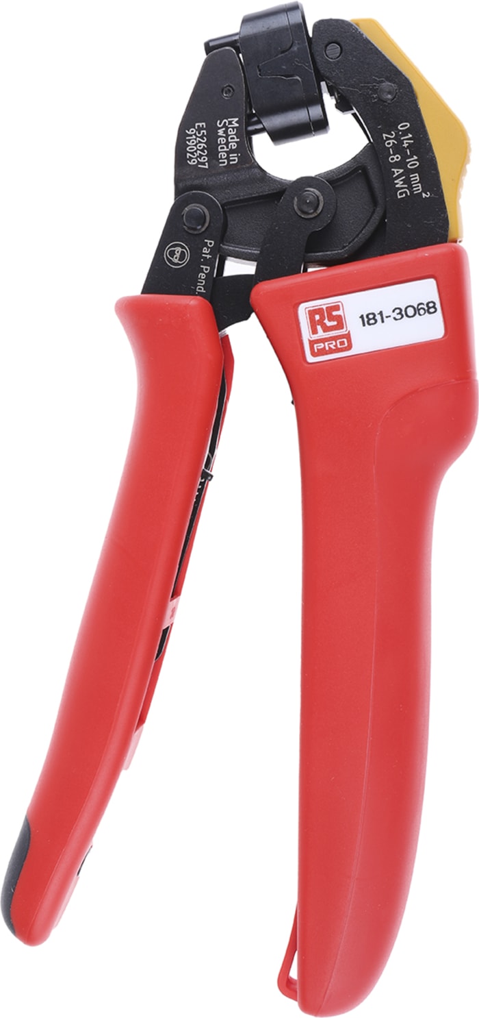RS PRO | RS PRO Hand Ratcheting Crimp Tool for Wire End Sleeves, 0.14 → ...