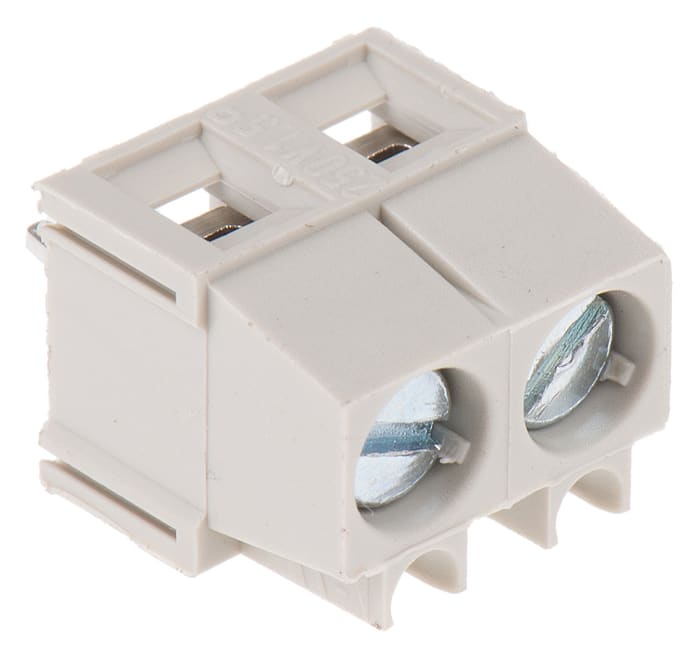 Wieland 8292 Series PCB Terminal Block, 2-Contact, 5.08mm Pitch, Through Hole Mount, 1-Row, Screw Termination