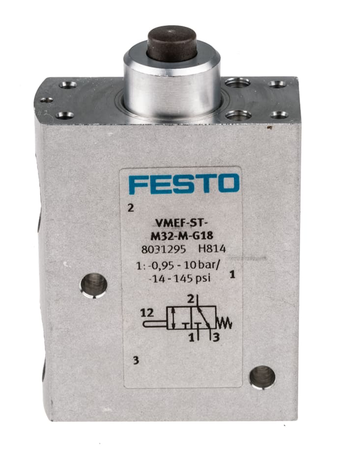 VMEFSTM32MG18 Festo Festo Plunger 3/2 Pneumatic Manual Control