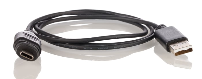 UC20ML-NAML-QA001 Amphenol Industrial | Amphenol Industrial USB 2.0 Cable,  Male USB A to Male USB C Cable, 1m | 182-2013 | RS Components