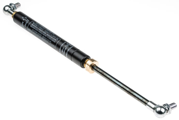 Camloc Steel Gas Strut, with Ball & Socket Joint, 264.0mm Extended Length, 100.0mm Stroke Length