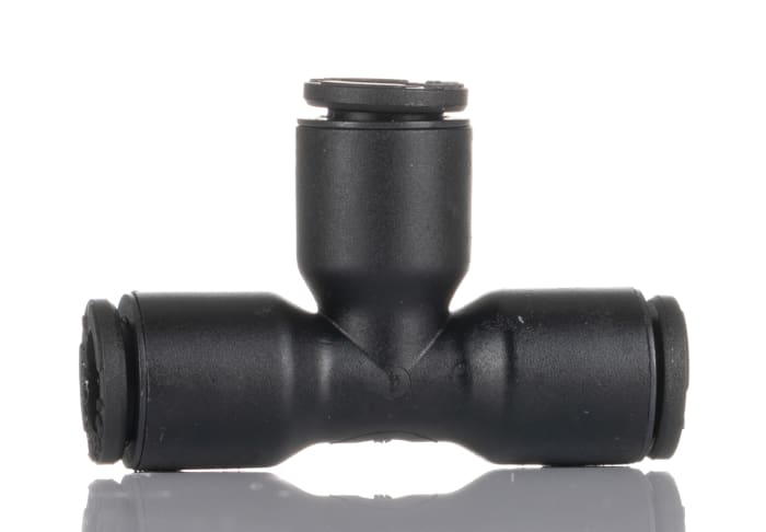 Legris LF3000 Series Tee Tube-to-Tube Adaptor Push In 8 mm, Push In 8 mm to Push In 8 mm, Tube-to-Tube Connection Style
