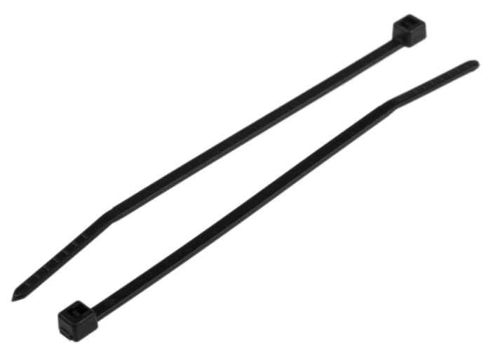 HellermannTyton Cable Tie, 80mm x 2.5 mm, Black Nylon, Pk-1000