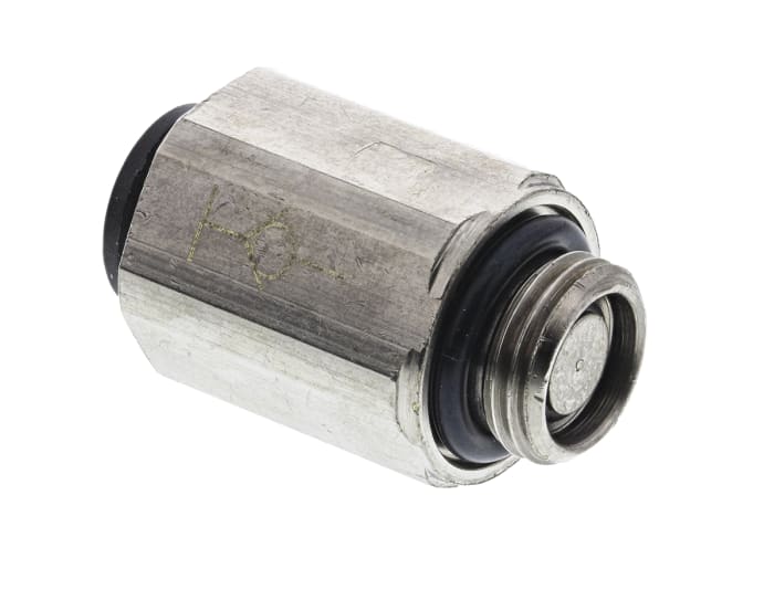 Legris LF3000 Series Straight Threaded Adaptor, G 1/8 Male to Push In 6 mm, Threaded-to-Tube Connection Style