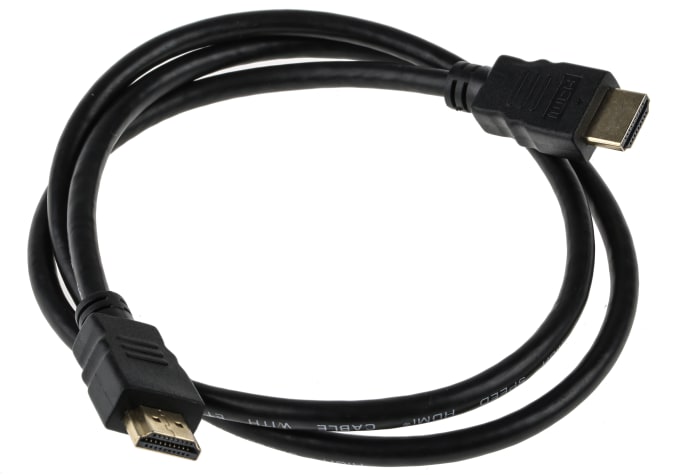 Cable HDMI Negro RS PRO, con. A: HDMI Macho, con. B: HDMI Macho, long. 1m