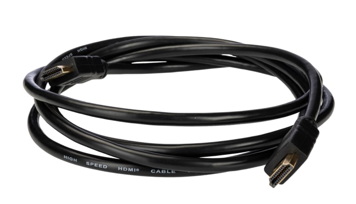 Cable HDMI Negro RS PRO, con. A: HDMI Macho, con. B: HDMI Macho, long. 2m