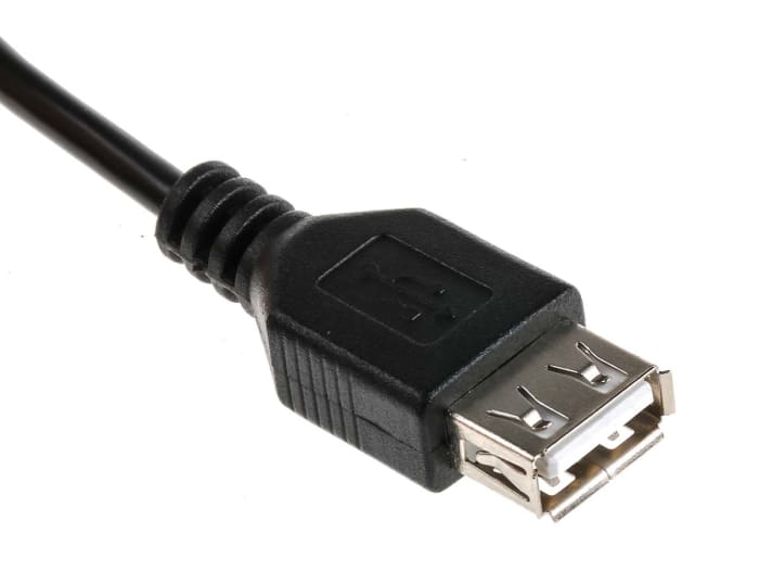 RS PRO USB 2.0, Male USB A to Female USB A, 1m