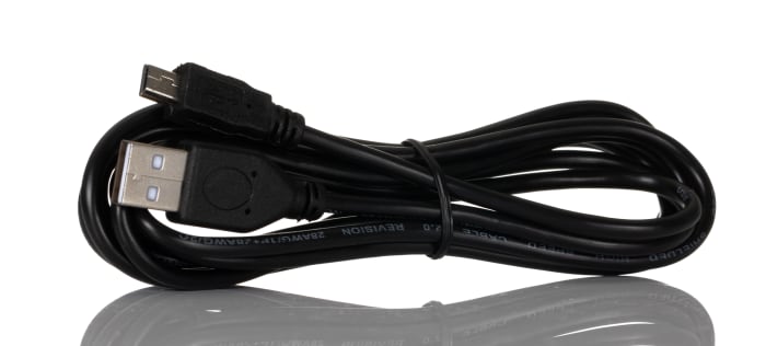 Cable USB 2.0 RS PRO, con A. USB A Macho, con B. Mini USB B Macho, long. 1.8m, color Negro