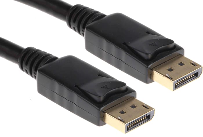 RS PRO, 5m Siyah Dijital Video ve Ekran Kablosu Düzeneği, Erkek DisplayPort - Erkek DisplayPort