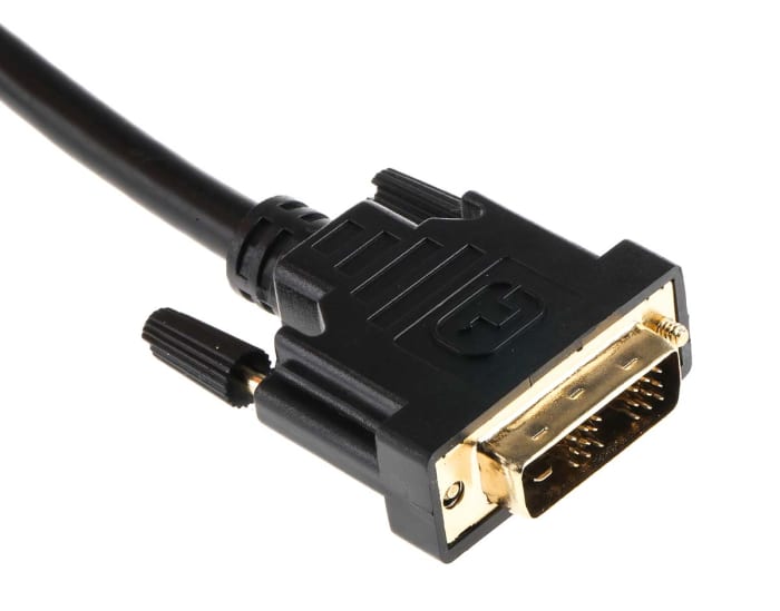 RS PRO, Male DVI-D Single Link to Male DVI-D Single Link Cable, 5mBlack sheathFoil shielding