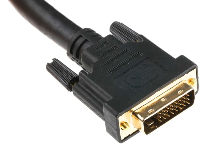 RS PRO, Male DVI-D Dual Link to Male DVI-D Dual Link Cable, 10mBlack sheathFoil shielding