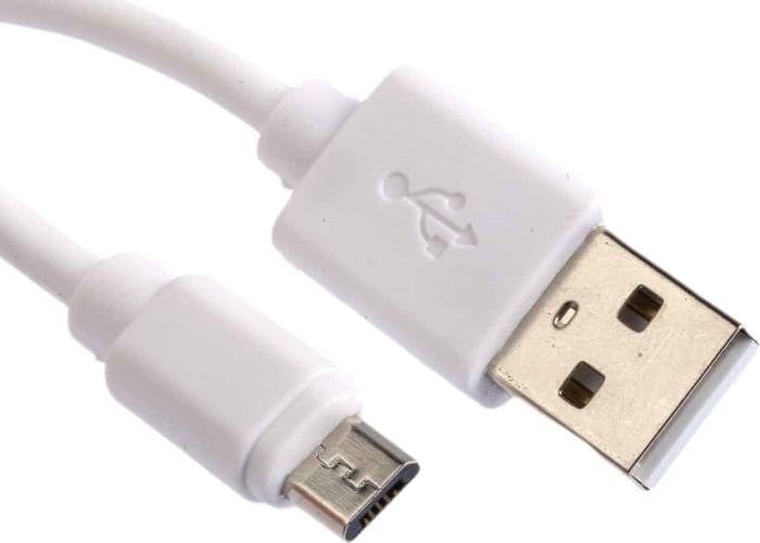 RS PRO USB 2.0, Male USB A to Male Micro USB B, 1.8m