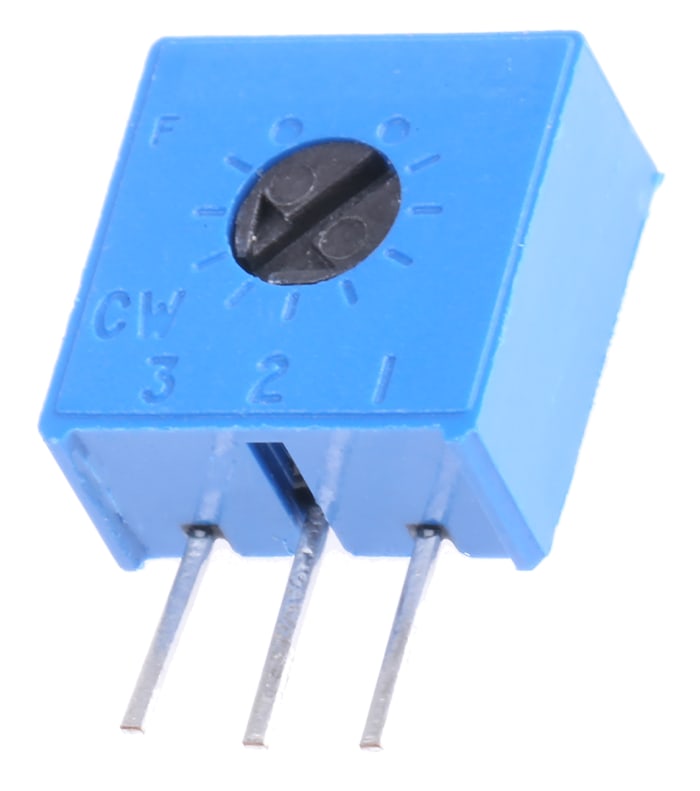 M63S103KB40 Vishay Vishay 63S Series Through Hole Resistor with Pin 10kΩ ±10% 1/2W ±100ppm/°C Top | 183-1473 | RS Components
