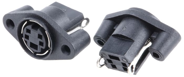 RS PRO 4 Pole Miniature Din Socket, 1A, 100 V ac, Female, Panel Mount