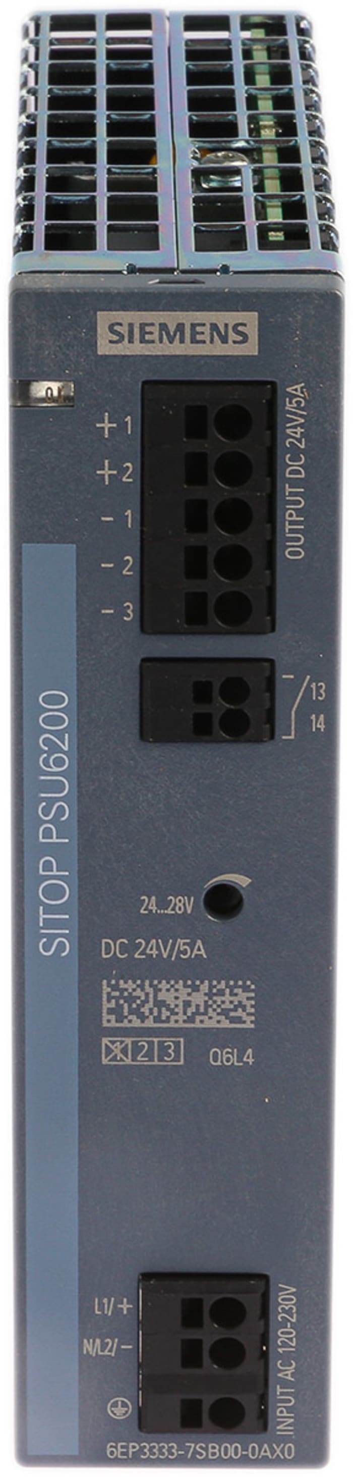 Alimentation pour rail DIN Siemens, série SITOP PSU6200, 24V c.c.out 5A, 120W