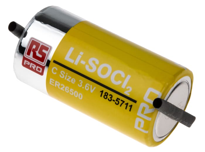 Pile C 3.6V Lithium Thionyle Chloride RS PRO, 8.5Ah