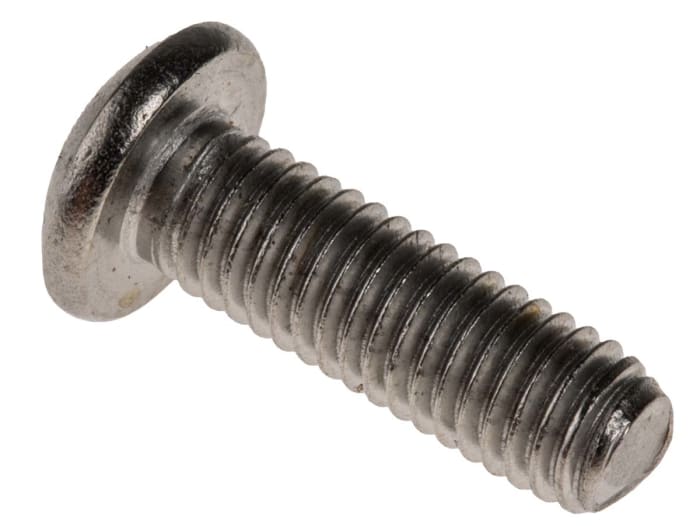 RS PRO M5 x 16mm Hex Socket Button Screw Plain Stainless Steel