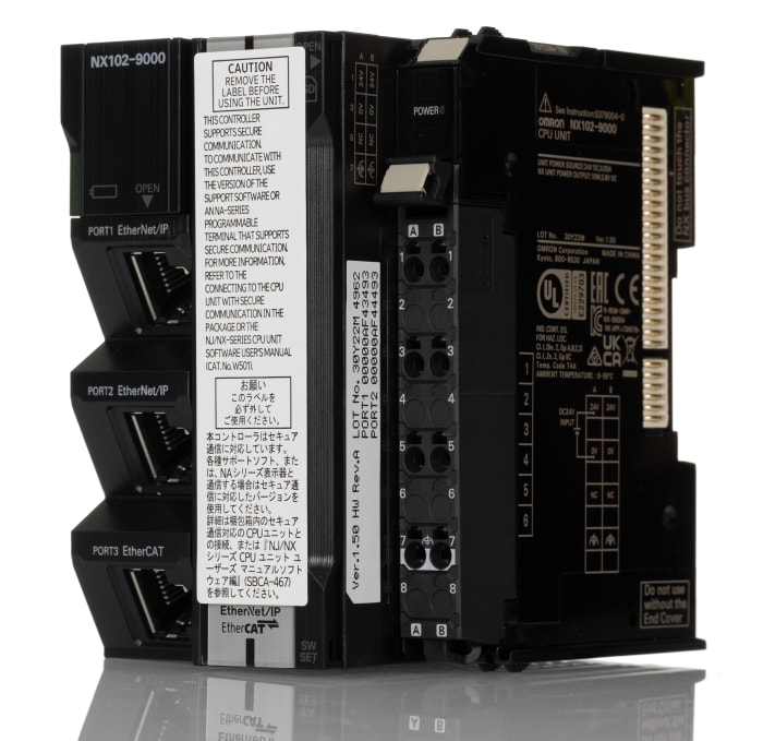 Omron NX102 Series PLC CPU for Use with Machine Automation Controller NX1, 4-Input