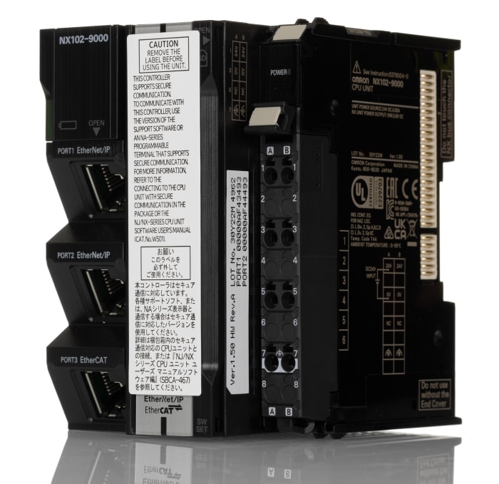 PLC procesor řada NX102 EtherCAT, EtherNet/IP 5 (program) MB, 33,5 (data) MB Montáž do panelu Omron