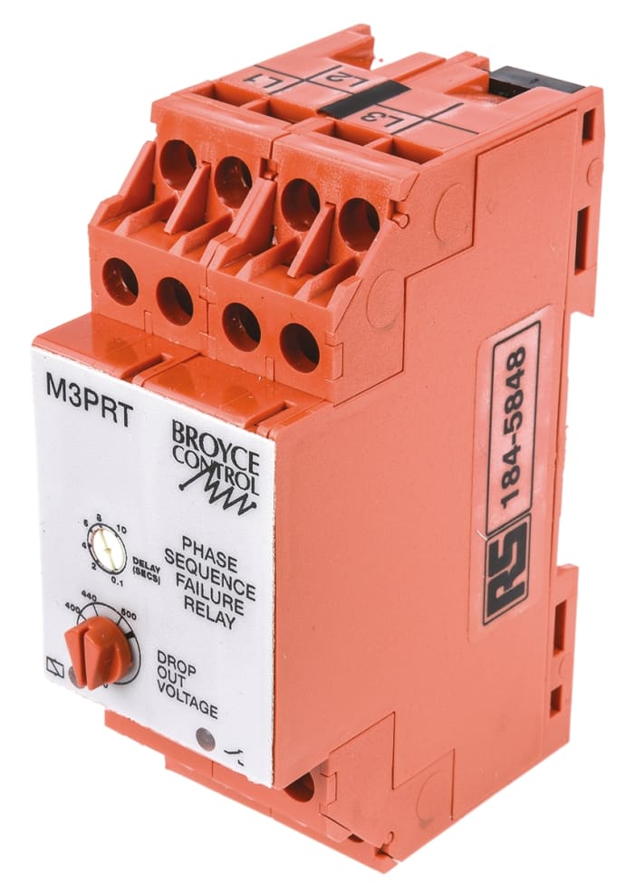 Broyce Control Phase, Voltage Monitoring Relay, SPDT, 300 → 500V ac