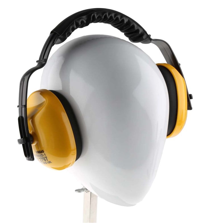 RS PRO Ear Defender with Headband, 28dB, Yellow