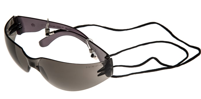 RS PRO UV Safety Glasses, Smoke Polycarbonate Lens
