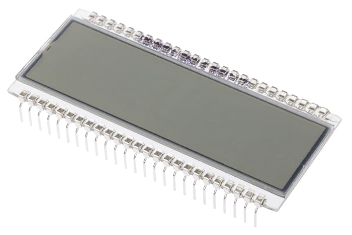 RS PRO 7-Segment LCD Display, Black on Grey, 1 Row by 6 Characters, Transflective