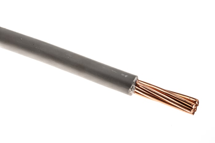 RS PRO Grey 25 mm² Conduit & Trunking Cable, 7/2.14 mm, 100m