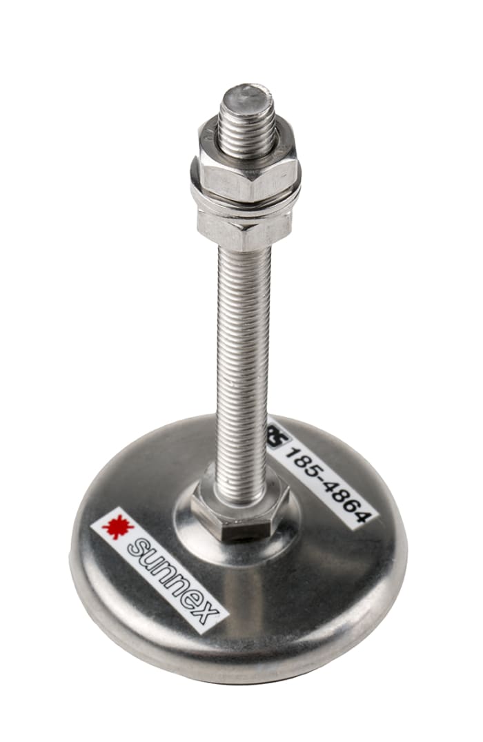 Pied réglable RS PRO Diam 68mm M10 x 100mm capacité 150kg