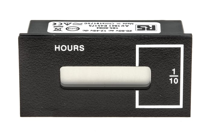 Curtis Hour Meter, 6 Digit LCD, 12 → 48 V dc, 20 → 60 V ac