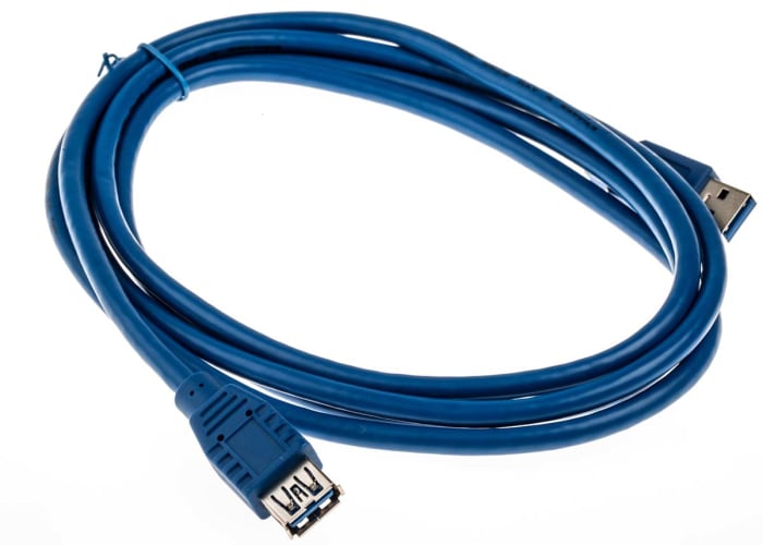 RS PRO USB 3.0, Male USB A to Female USB A, 2m