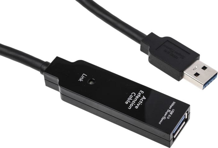 Cable USB 3.0 StarTech.com, con A. USB A Macho, con B. USB A Hembra, long. 5m, color Negro