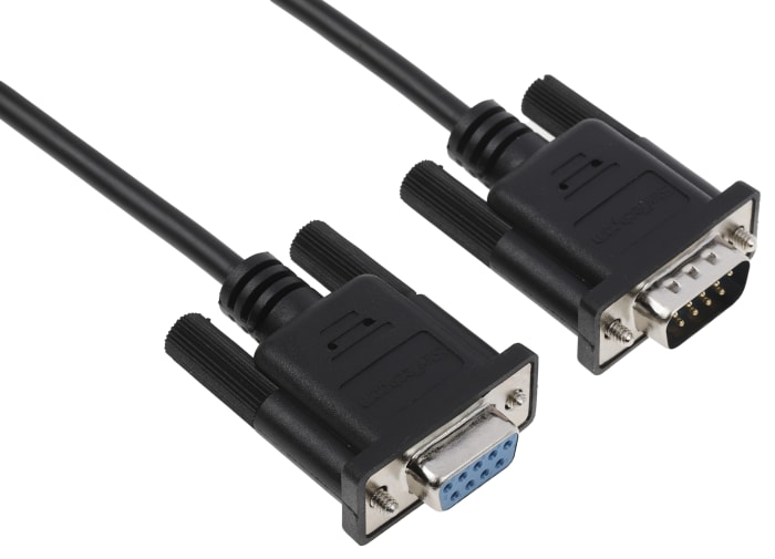 StarTech.com Male 9 Pin D-sub to Female 9 Pin D-sub Serial Cable, 2m PVC