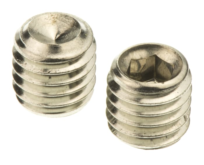 Tornillo prisionero Plano Acero Inoxidable Juego de vasos hexagonales M8 x 8mm Tornillo prisionero