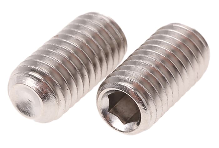 Tornillo prisionero Plano Acero Inoxidable Juego de vasos hexagonales M8 x 16mm Tornillo prisionero