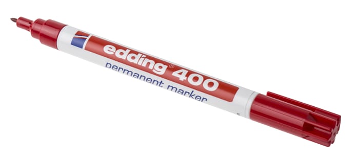 Gezichtsveld Vergelden Onderbreking 400-002 Edding | Edding Extra Fine Tip Red Marker Pen | 187-1178 | RS  Components