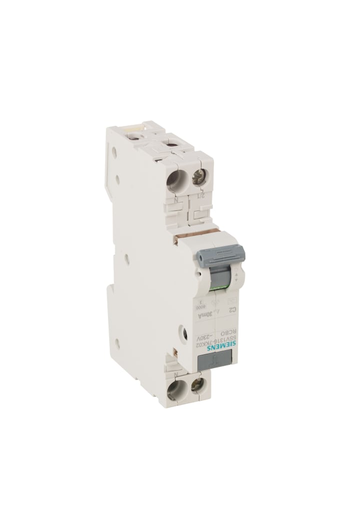 5SV1316-7KK02 Siemens | Siemens RCBO, 2A Current Rating, 2P Poles, 30mA ...