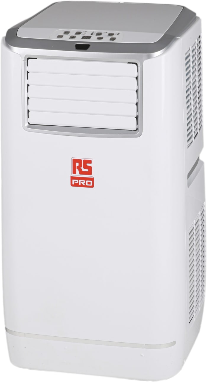 Unité de climatisation portable, RS PRO, 13000Btu/h, 430m³/h, 2.5L, Type F - Fiche Schuko, Type G - Britannique 3-points