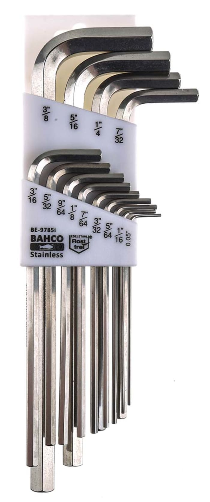 Bahco 13 piece L Shape Imperial Hex Key Set, 0.05 → 7/32"