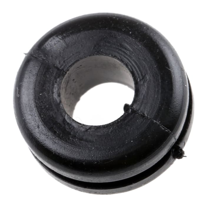 HellermannTyton HV Black Polyvinyl Chloride 10 mm Cable Grommet for 6 mm Cable Dia. 633-02070 HV1207-PVC-FR-BK