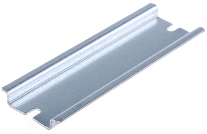 Fibox Steel Unperforated DIN Rail, Top Hat Compatible, 110mm x 35mm x 8mm