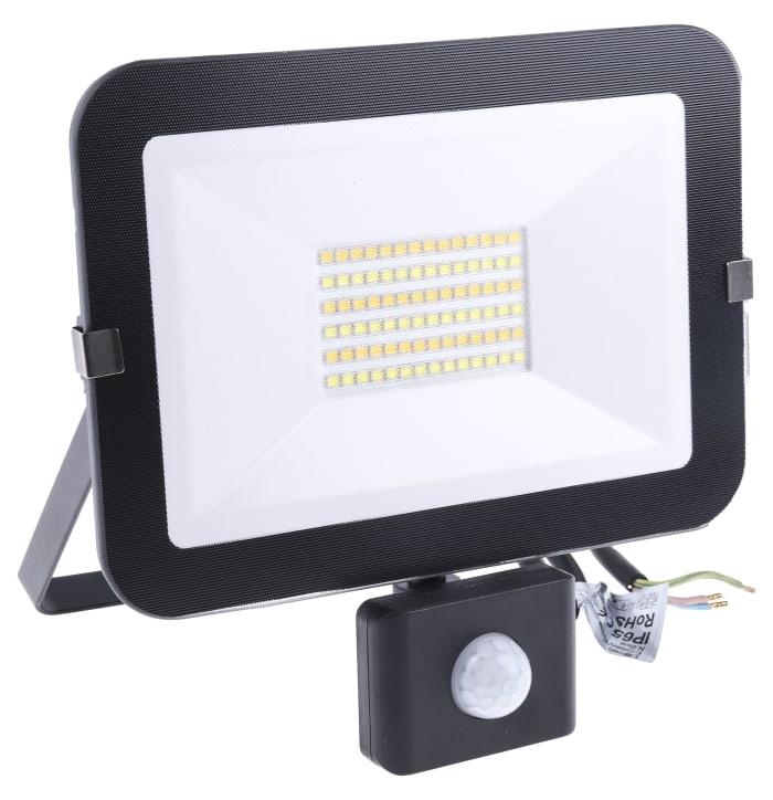 RS PRO, Security Floodlight, 30 W, 2700 lm, IP65 PIR, 220 → 240 V ac