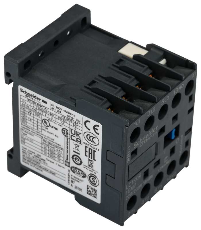 Schneider Electric TeSys K LC1K Contactor, 220 → 230 V ac Coil, 3-Pole, 9 A, 4 kW, 3NO, 690 V ac