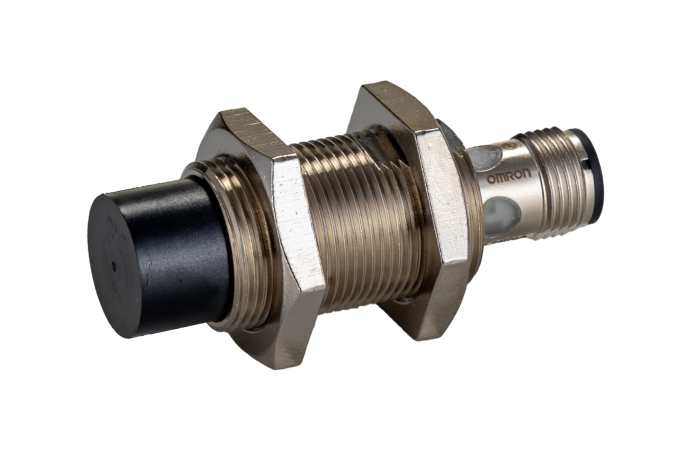Omron Inductive Threaded Barrel Proximity Sensor, M18, 16 mm Detection, PNP NO, 10 → 30 V dc