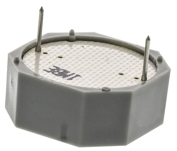 Sonitron 85dB Through Hole Continuous Internal Buzzer, 21 x 21 x 9.5mm, 1.5V dc Min, 15V dc Max