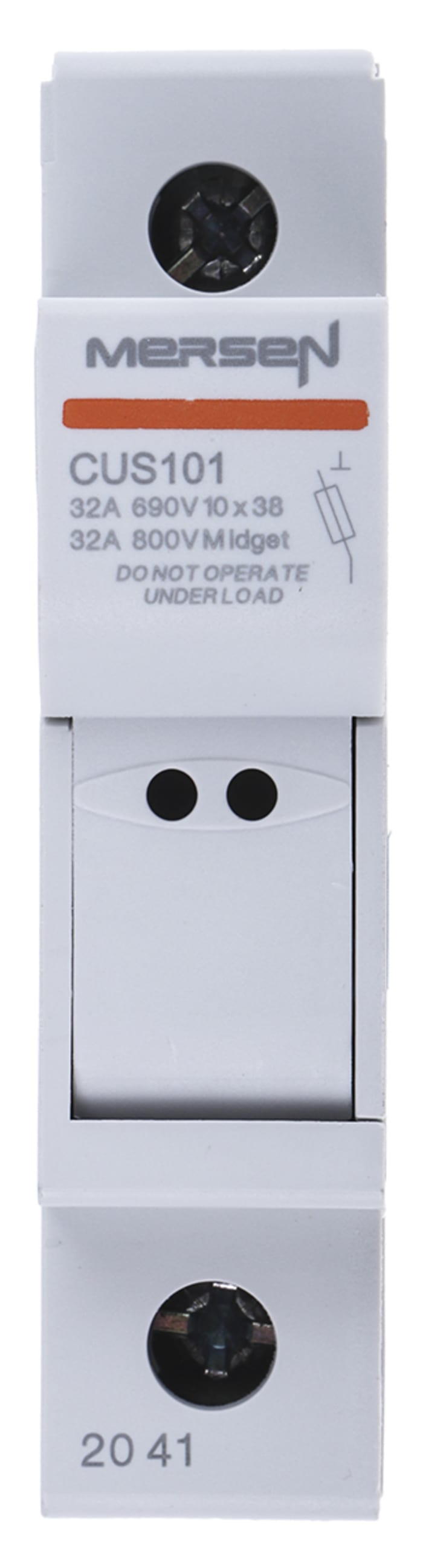 Porte-fusible monté sur rail Mersen CUS10 Modulostar taille 10 x 38mm 32A 690 V ac → 1kV ac/dc
