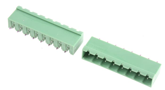 Phoenix Contact, 5.08mm Pitch, MSTBVA 2.5/ 8-G-5.08, 8 Way, , Pluggable Terminal Block, Header, Solder Termination,